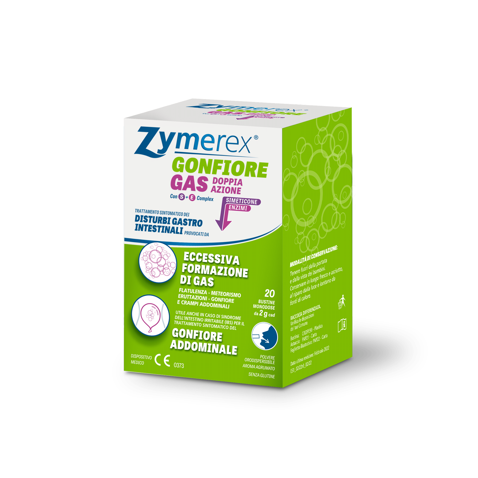 zymerex gonfiore gas doppia azione confezione